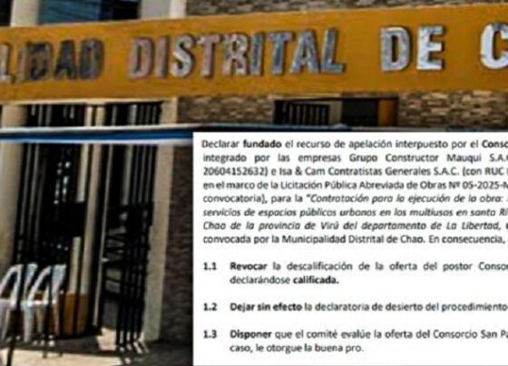 Tribunal interviene en licitación de municipio de Chao y deja sin efecto la declaratoria de desierto