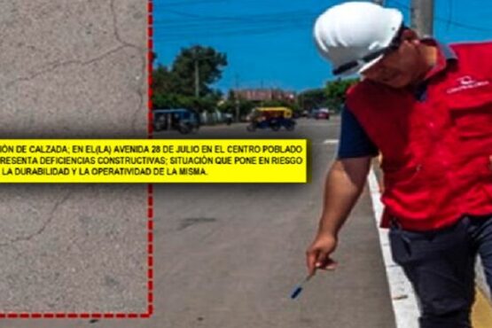 Detectan deficiencias constructivas en obra de la municipalidad de Santiago de Cao