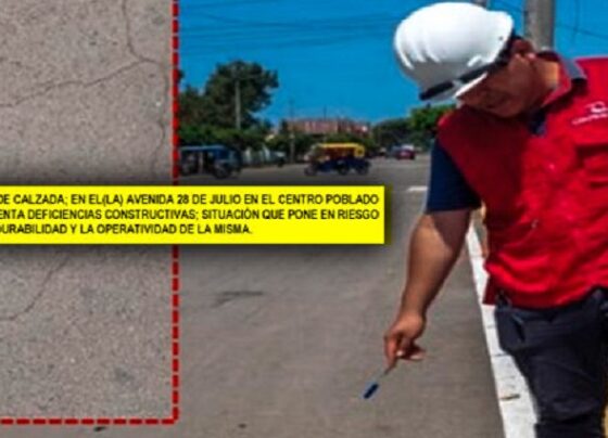 Detectan deficiencias constructivas en obra de la municipalidad de Santiago de Cao