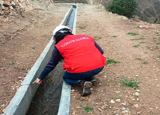 Huancavelica: Reciben obra de riego de S/6 millones con fisuras y deficiencias técnicas en Anchonga