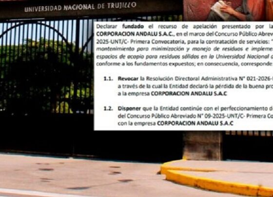 Tribunal interviene nuevamente en la UNT por licitación de casi S/ 400 mil