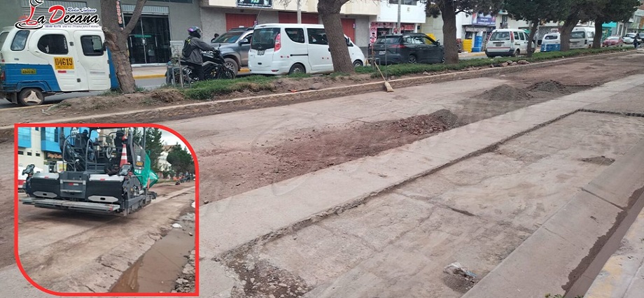 A paso lento: obra de asfaltado en la avenida Tacna genera cuestionamientos por incumplimiento de plazos