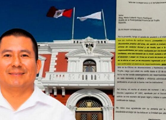 Jefe de Abastecimiento de la MPT renuncia al cargo y denuncia uso ilegal de su firma en acta de buena pro