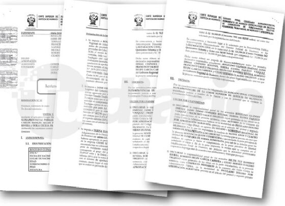 Seis exfuncionarios de Luis Picón y un empresario son sentenciados por peculado doloso