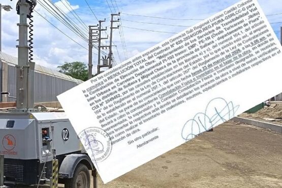 Sullana: Gobierno Regional resuelve contrato de obra vial Óvalo Turicarami–Jíbito