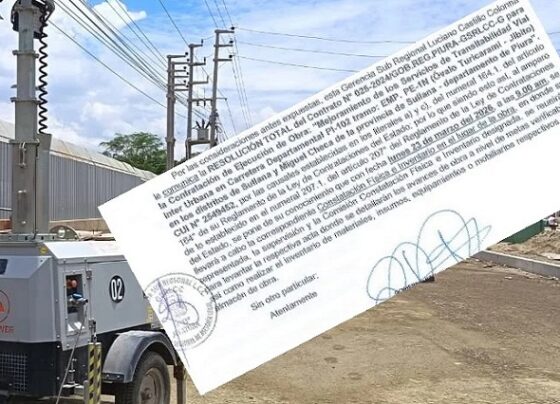 Sullana: Gobierno Regional resuelve contrato de obra vial Óvalo Turicarami–Jíbito