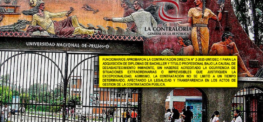 UNT invocó sin sustento causal de desabastecimiento y adjudicó “a dedo” compra de diplomas