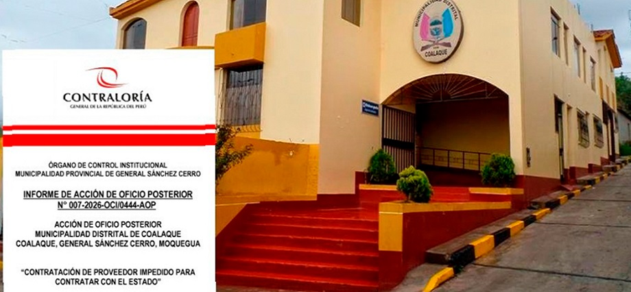 Contraloría detecta contratación irregular en municipio de Coalaque