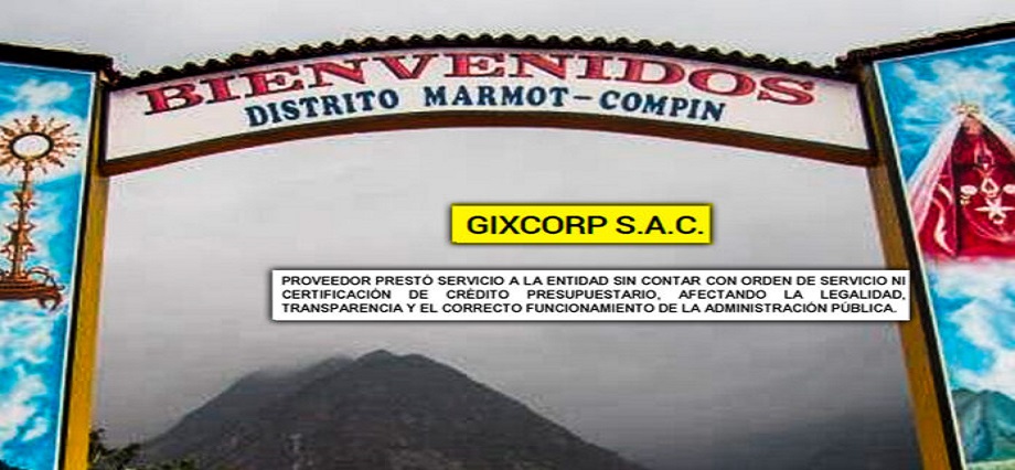 Contraloría detecta que Gixcorp brindó servicio sin orden ni respaldo presupuestal en municipio de Marmot