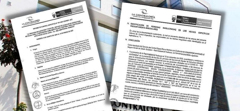 Detectan irregularidades en alquiler de infraestructura hospitalaria de Villa EsSalud