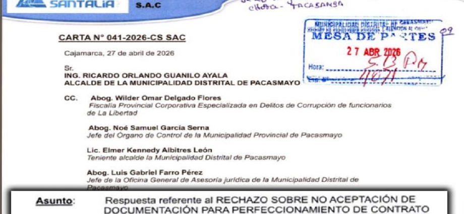 Ganador de Buena Pro No Firmó Contrato de Obra por Exigencia de Control Posterior