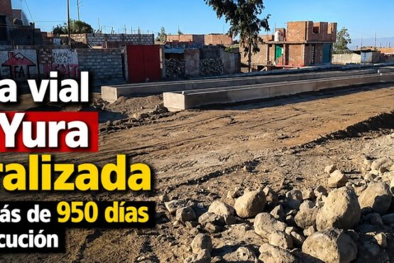 Obra vial en Yura paralizada tras más de 950 días de ejecución
