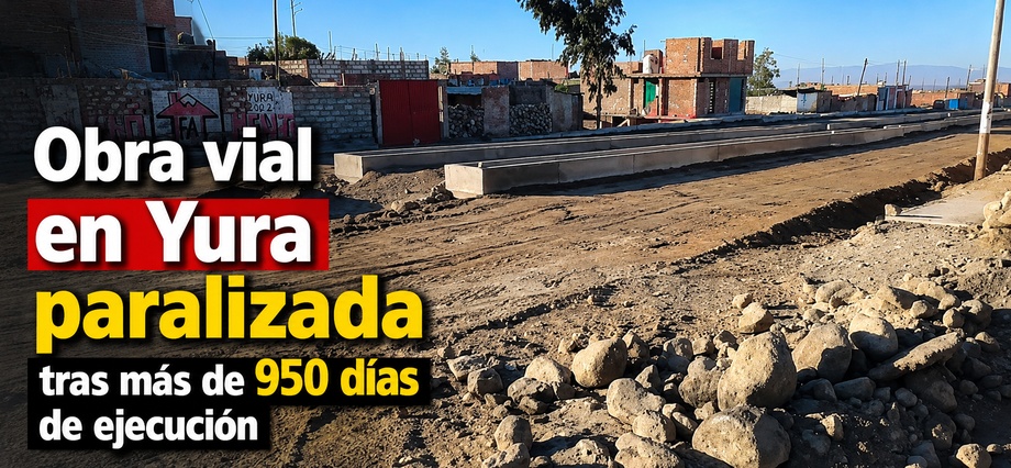 Obra vial en Yura paralizada tras más de 950 días de ejecución