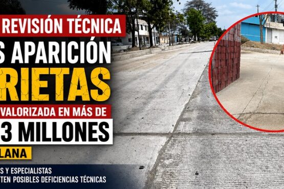 Piden revisión técnica tras aparición de grietas en obra valorizada en más de S/ 33 millones en Sullana