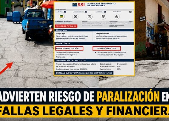 Tambo: advierten riesgo de paralización en obra vial por fallas legales y financieras