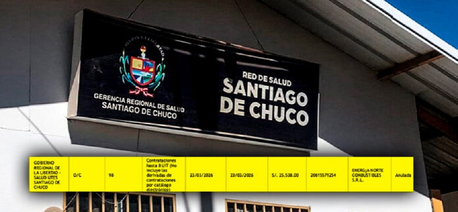 Anulan cuestionada orden de compra en RIS Santiago de Chuco que fue adjudicada a empresa recién creada
