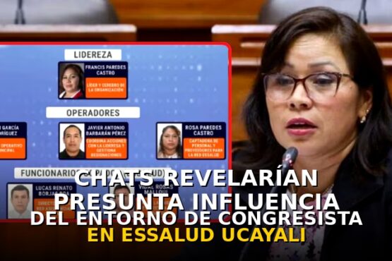Chats revelarían presunta influencia de entorno de congresista Francis Paredes en EsSalud Ucayali