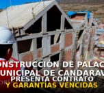 Construcción de palacio municipal de Candarave presenta contrato y garantías vencidas