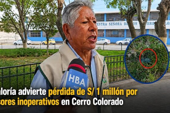 Contraloría advierte pérdida de S/ 1 millón por aspersores inoperativos en Cerro Colorado