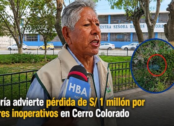 Contraloría advierte pérdida de S/ 1 millón por aspersores inoperativos en Cerro Colorado