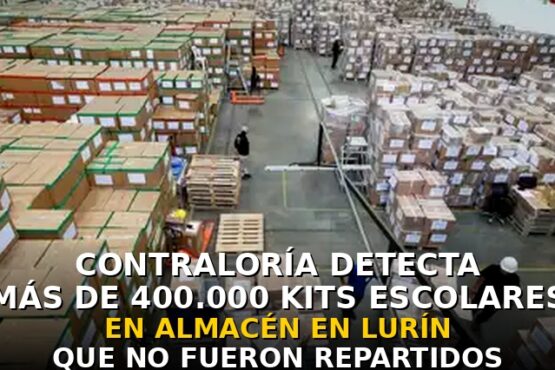 Contraloría detecta más de 400.000 kits escolares en almacén en Lurín que no fueron repartidos a zonas vulnerables