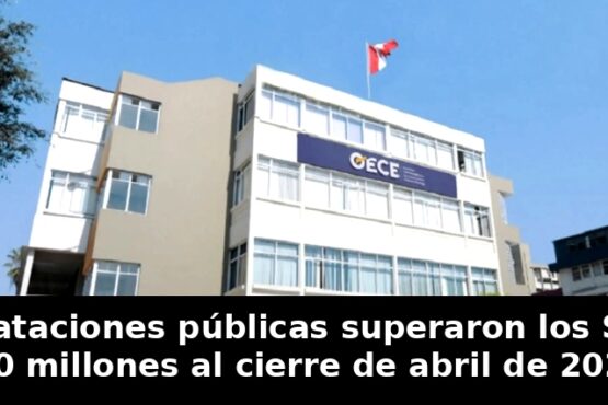 Contrataciones públicas superaron los S/ 14,500 millones al cierre de abril de 2026