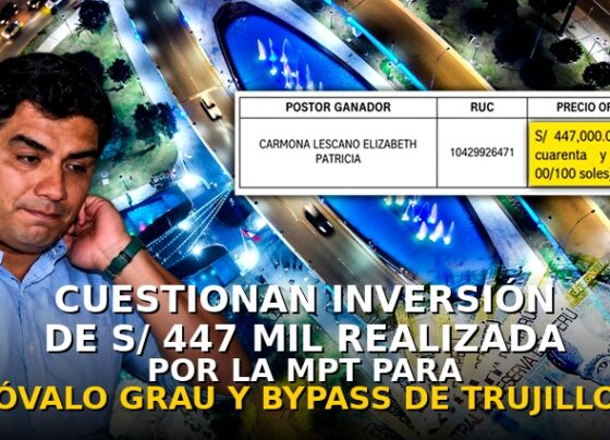Cuestionan inversión de S/ 447 mil realizada por la MPT para remodelación del óvalo Grau y bypass de Trujillo