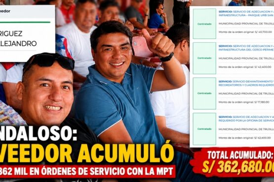 Escandaloso: Proveedor acumuló más de S/ 362 mil en órdenes de servicio con la MPT