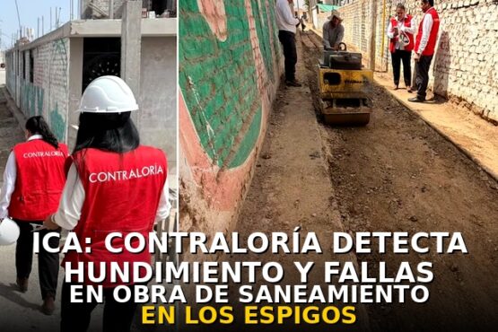Ica: Contraloría detecta hundimiento y fallas en obra de saneamiento en Los Espigos