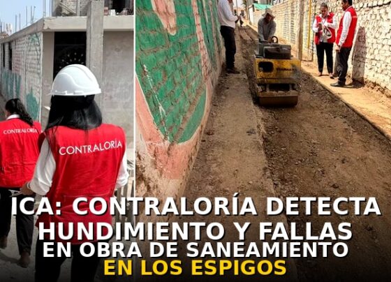 Ica: Contraloría detecta hundimiento y fallas en obra de saneamiento en Los Espigos