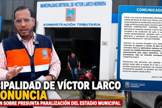 Municipalidad de Víctor Larco se pronuncia tras difusión sobre presunta paralización del estadio municipal