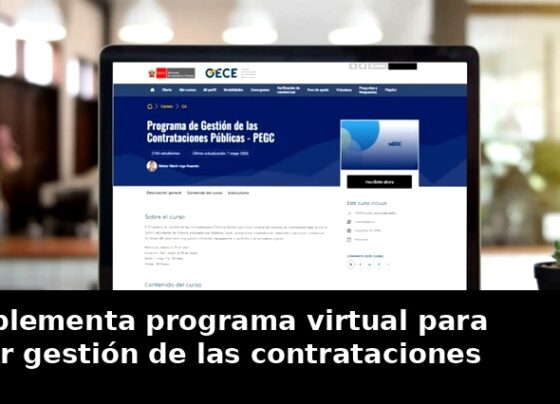 OECE implementa programa virtual para fortalecer gestión de las contrataciones públicas
