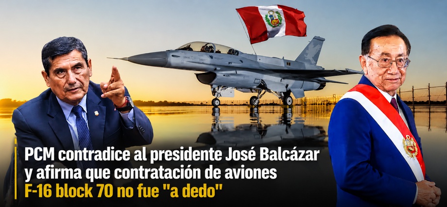 PCM contradice al presidente José Balcázar y afirma que contratación de aviones F-16 block 70 no fue “a dedo”