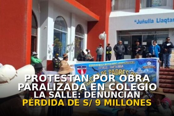 Protestan por obra paralizada en colegio La Salle: denuncian pérdida de S/ 9 millones