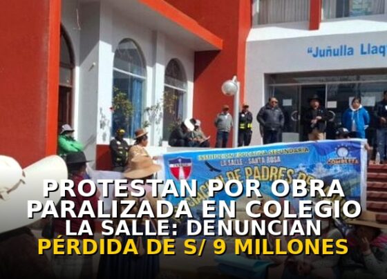 Protestan por obra paralizada en colegio La Salle: denuncian pérdida de S/ 9 millones