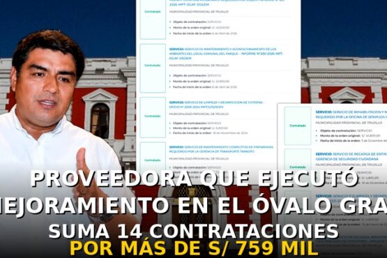 Proveedora que ejecutó mejoramiento en el óvalo Grau suma 14 contrataciones por más de S/ 759 mil