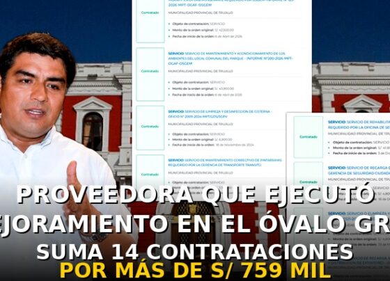Proveedora que ejecutó mejoramiento en el óvalo Grau suma 14 contrataciones por más de S/ 759 mil
