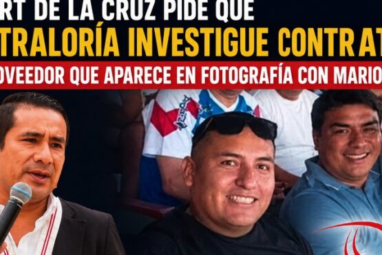 Robert de la Cruz pide que Contraloría investigue contratos de proveedor que aparece en fotografía con Mario Reyna