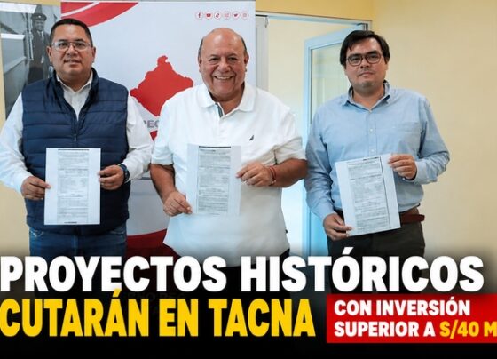 Tres proyectos históricos se ejecutarán en Tacna con inversión superior a S/40 millones