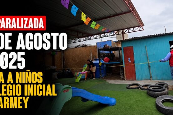 Obra paralizada desde agosto de 2025 afecta a niños de colegio inicial en Huarmey