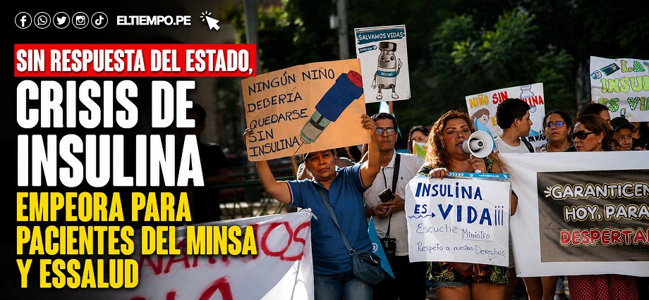 Sin respuesta del Estado, crisis de insulina empeora para pacientes del Minsa y Essalud