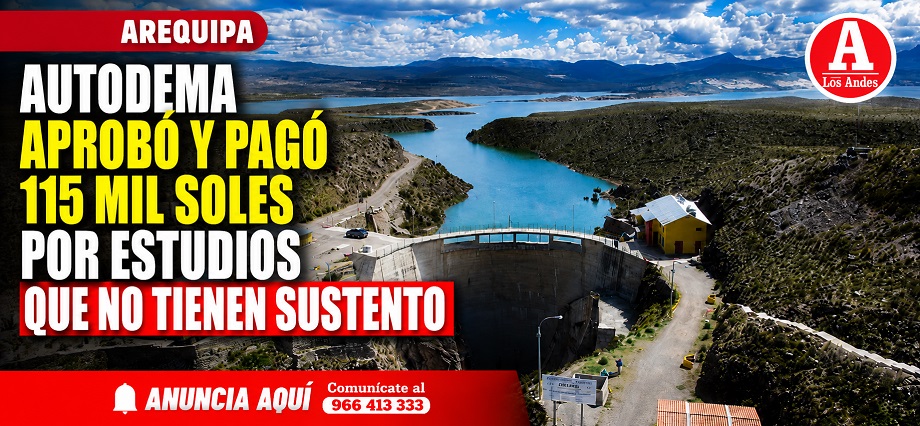 Arequipa: Autodema aprobó y pagó 115 mil soles por estudios que no tienen sustento