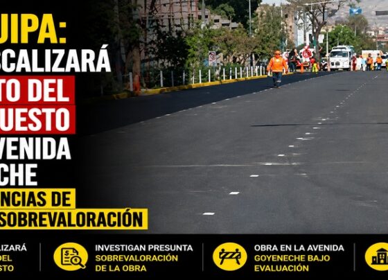 Arequipa: MPA fiscalizará aumento del presupuesto de la avenida Goyeneche tras denuncias de presunta sobrevaloración