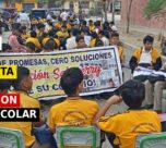 Colegio Salaverry de Sullana realiza una protesta más exigiendo construcción de local escolar
