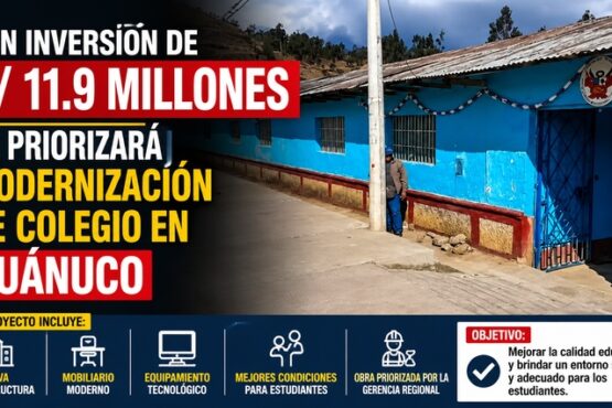 Con inversión de s/ 11.9 millones se priorizará modernización de colegio en Huánuco