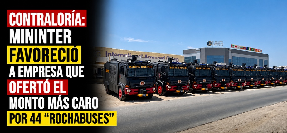 Contraloría: Mininter favoreció a empresa que ofertó el monto más caro por 44 “rochabuses”