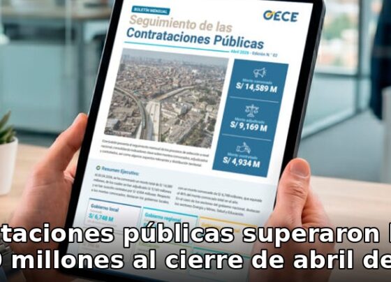 Contrataciones públicas superaron los S/ 14,500 millones al cierre de abril de 2026