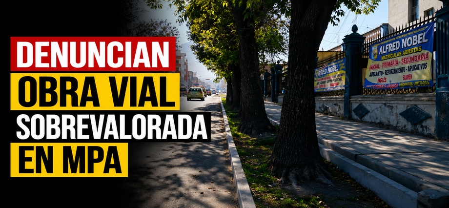 Denuncian obra vial sobrevalorada en MPA