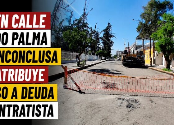Obra en calle Ricardo Palma sigue inconclusa y MPA atribuye retraso a deuda con contratista