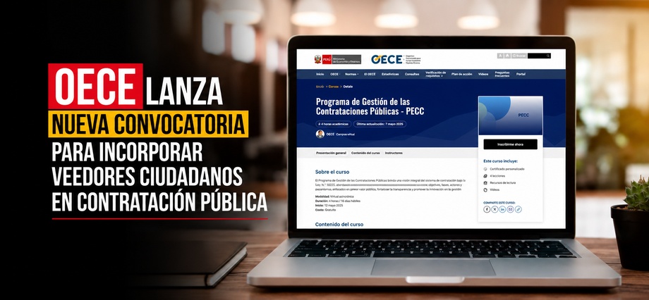 OECE lanza nueva convocatoria para incorporar veedores ciudadanos en contratación pública